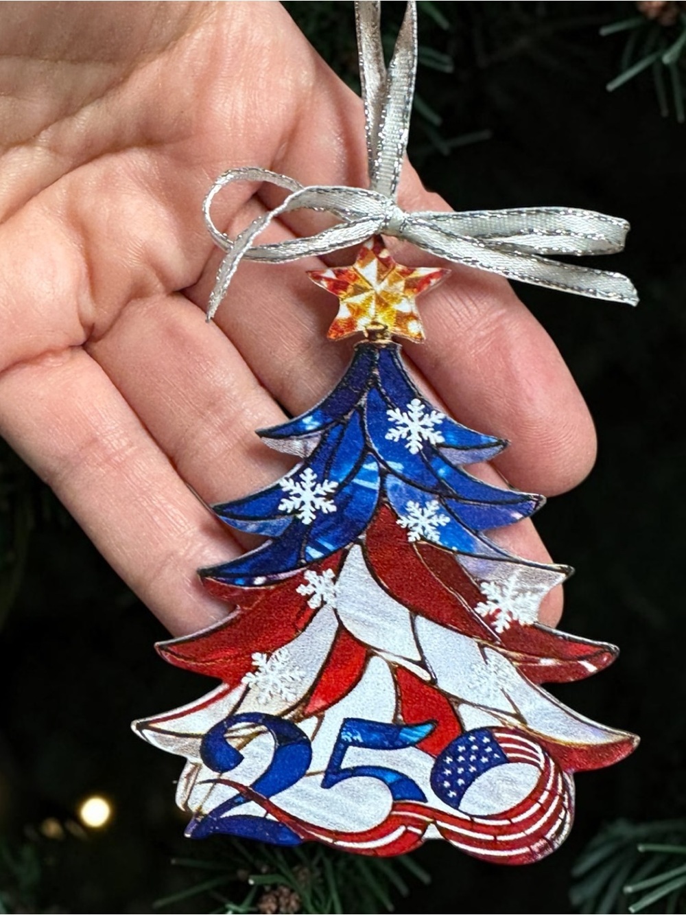 America 250 Anniversary Patriotic Ornament - Picture 4 of 4